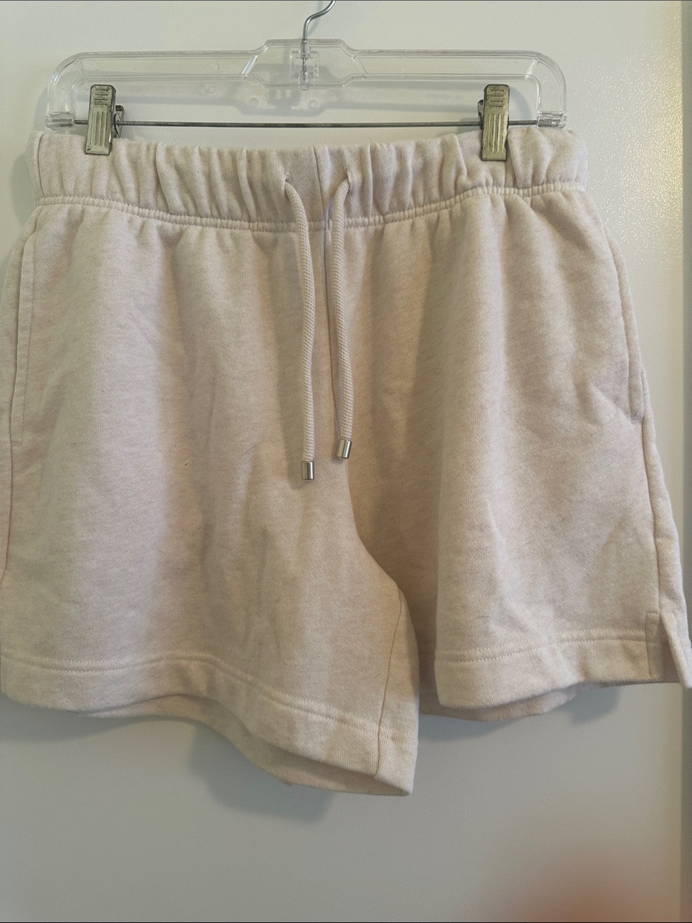 90 Degree By Reflex Cream Drawstring Athletic Lounge Shorts